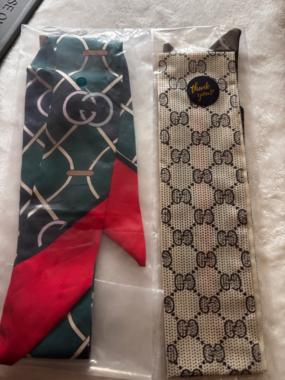 Stylish Monogram Twilly Scarf  Set.